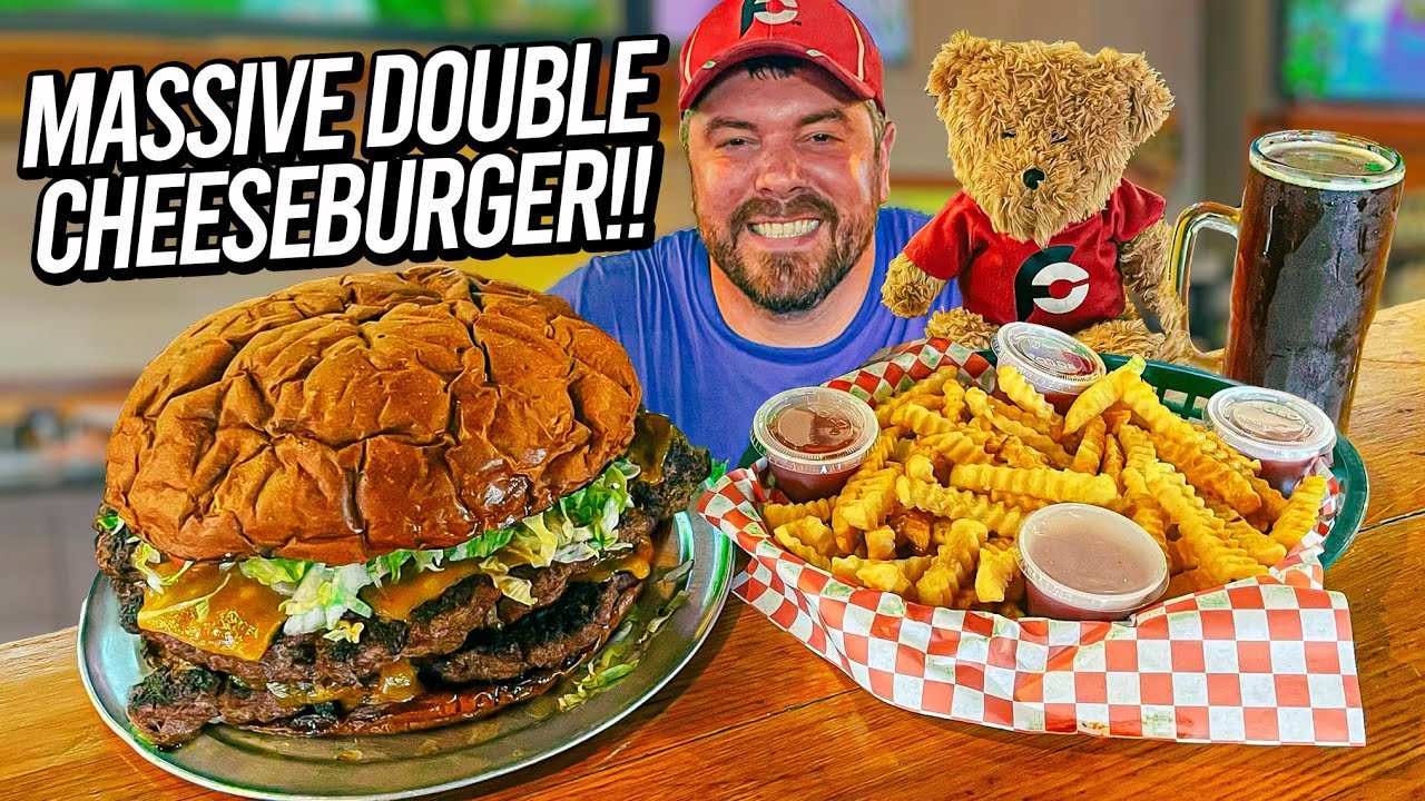 Chubby Ray's 7lb Supersized Double Cheeseburger Challenge!!