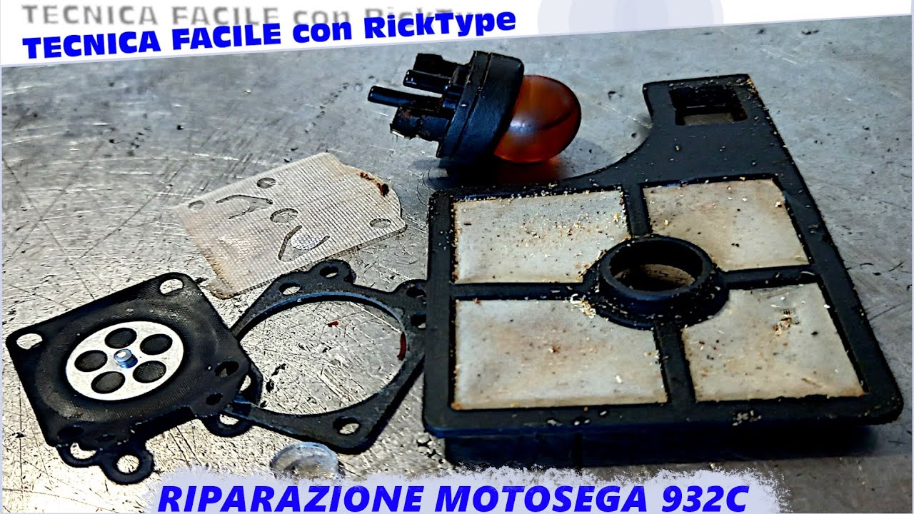 Riparazione motosega 932C da potatura: carburatore primer membrane