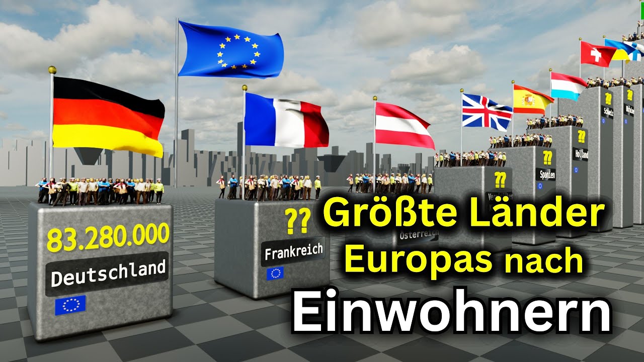 Europas gr&ouml;&szlig;te L&auml;nder: Wer hat die meisten Einwohner?