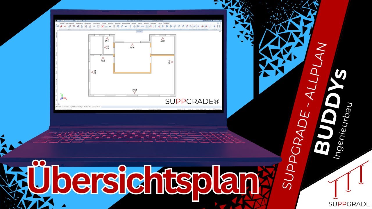 Übersichtsplan in Allplan mit den BUDDYs Ing