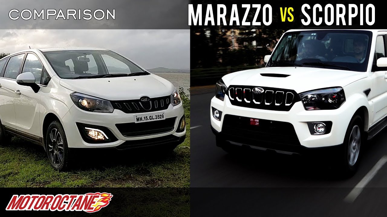 Mahindra Marazzo vs Mahindra Scorpio Comparison | Hindi | MotorOctane