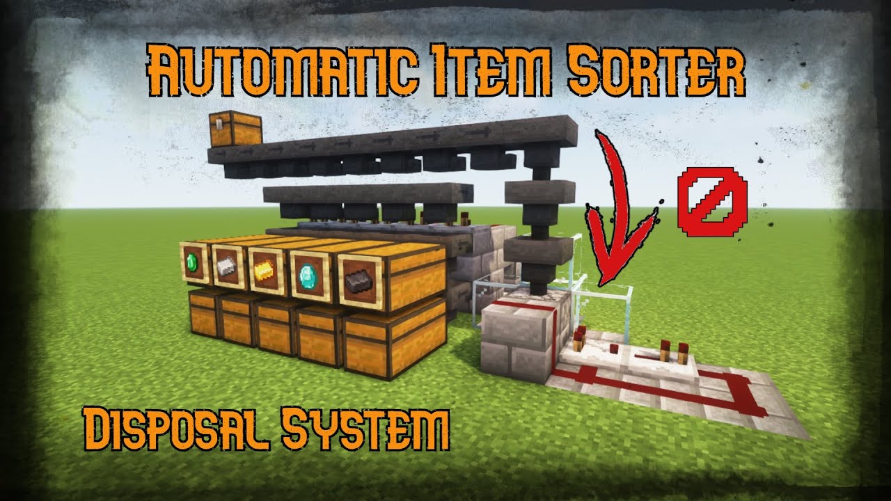 Fully Automatic Item Sorter & Item Disposal System 1.19+ - Minecraft Tutorial