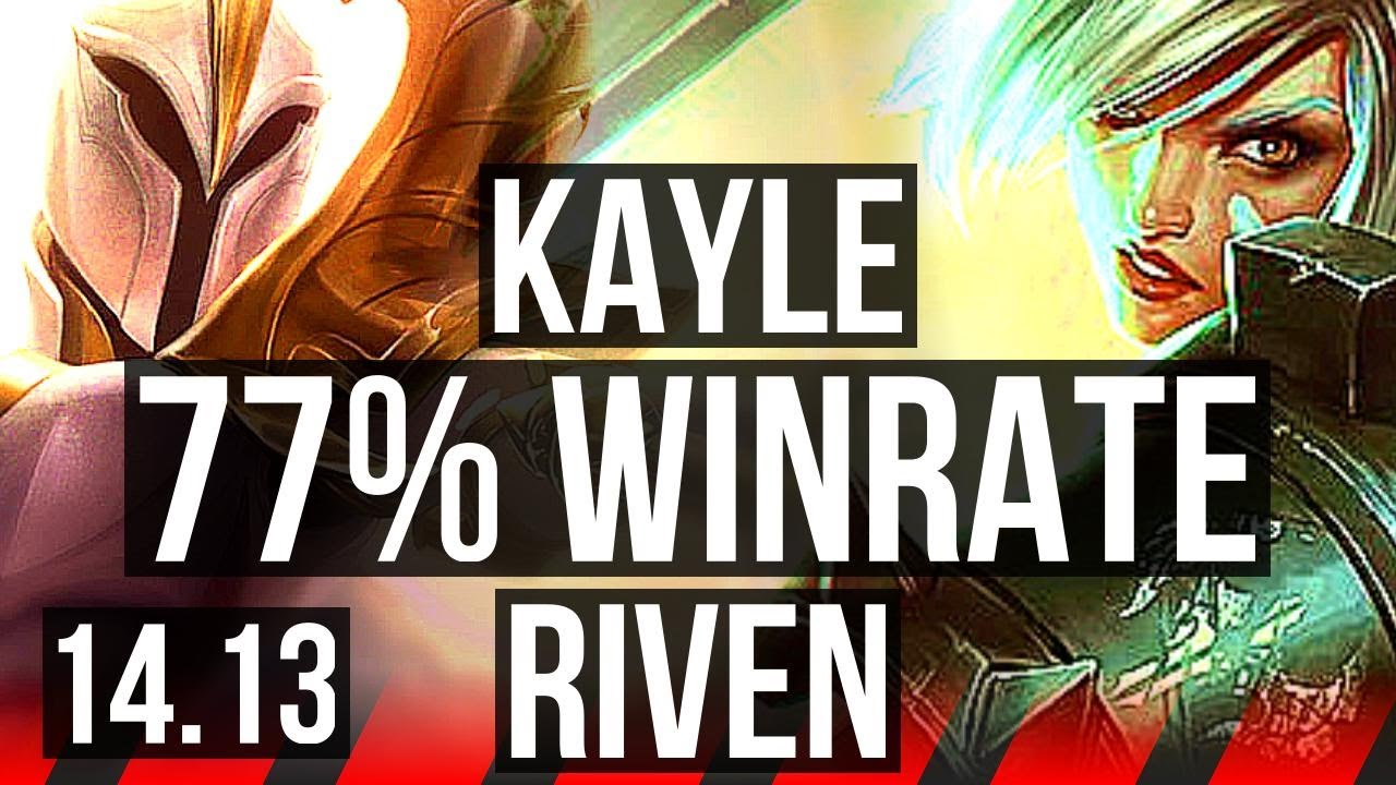 KAYLE vs RIVEN (TOP) | 77% winrate, 46k DMG, Godlike, Rank 14 Kayle | EUNE Grandmaster | 14.13