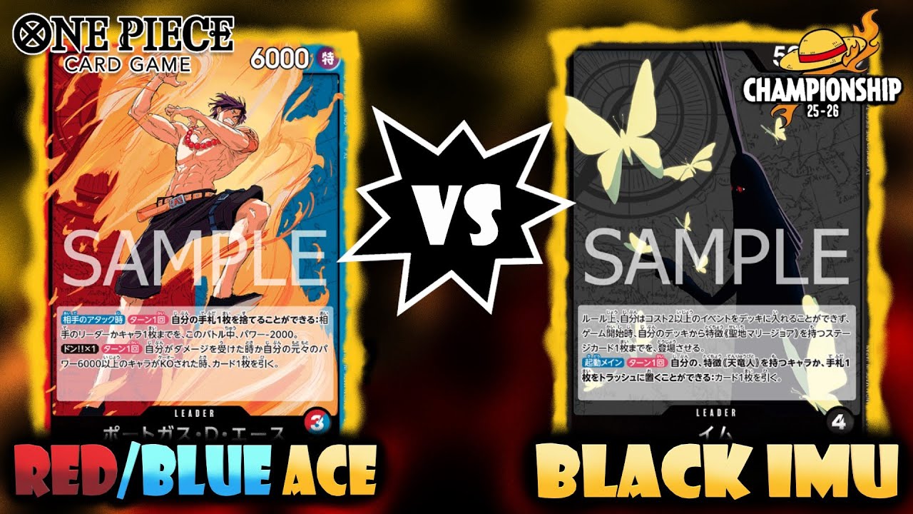 One Piece TCG: Анализ турнирной игры с Востока в формате OP-13 (R/U Ace против B Imu)