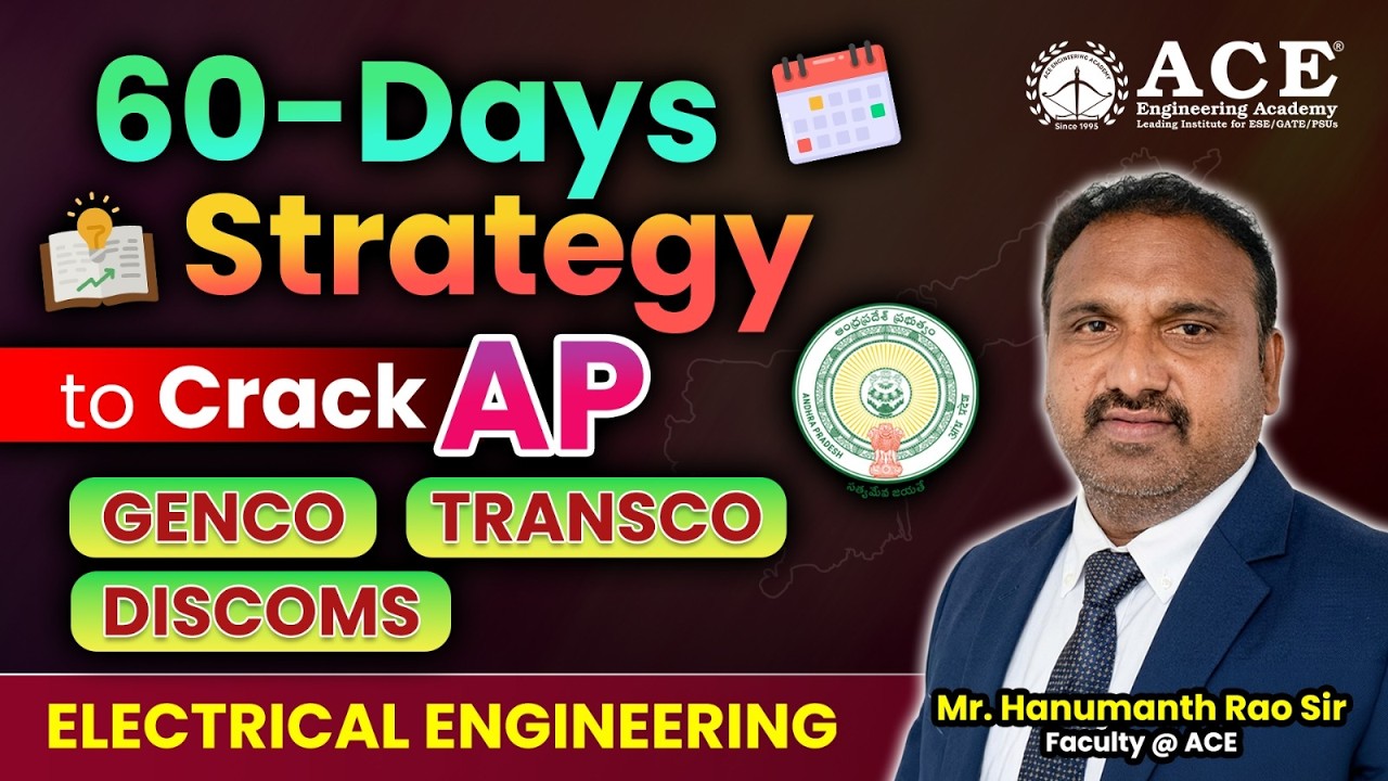 60 Days Strategy to Crack AP GENCO TRANSCO DISCOMs 2026 | Electrical Engineering | ACE Online