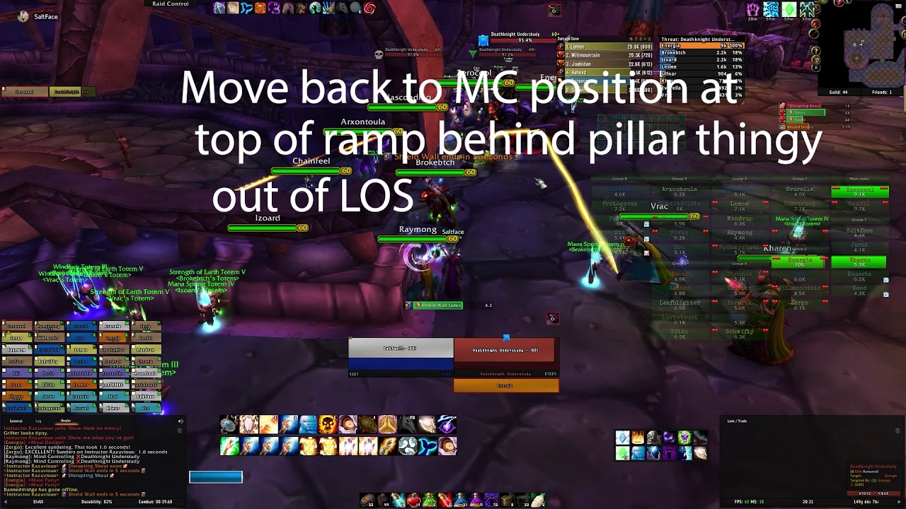 How to tank instructor Razuvious with Mind control - Wow classic