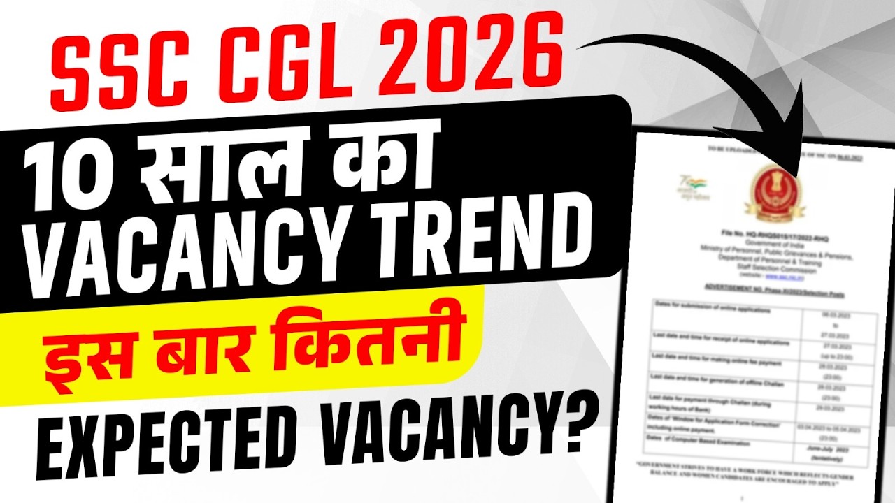 SSC CGL Vacancy 2026 | SSC CGL Expected Vacancy 2026 | CGL 10 साल का Vacancy Trend | SSC Wallah