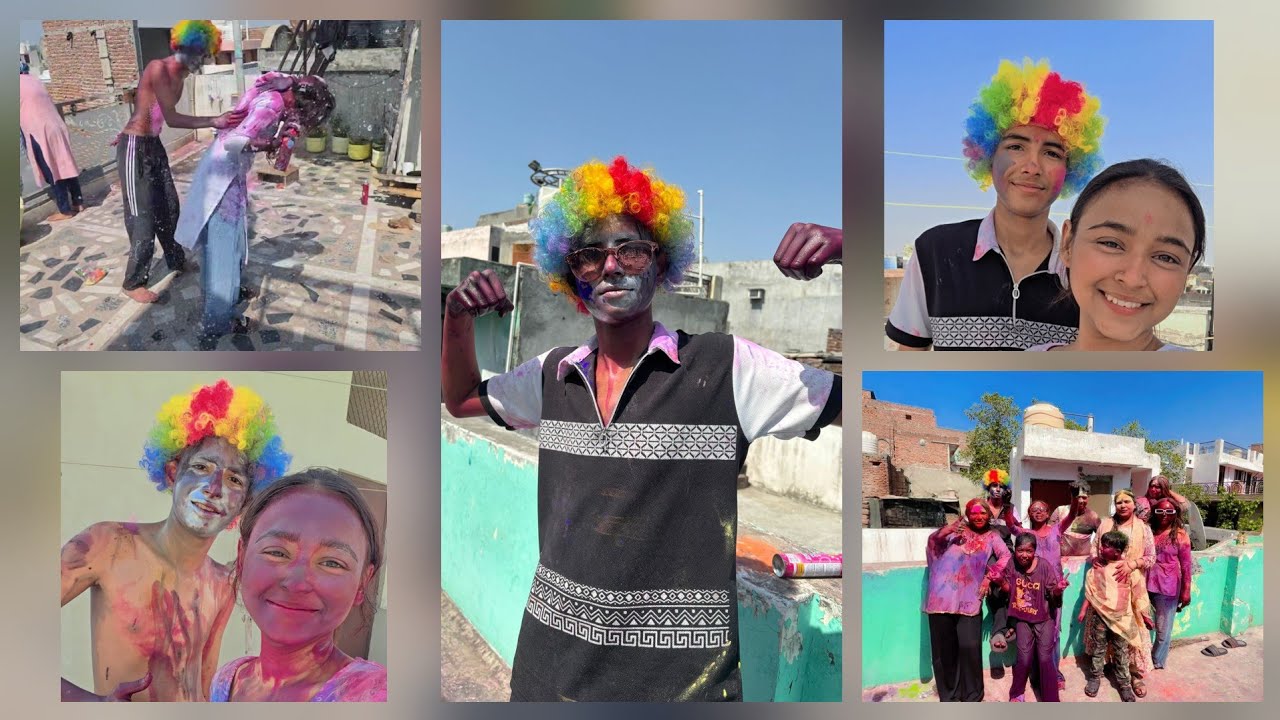 Vlog:12 Holi pr sbne kiya full enjoy♥️😂sb bn gye Bhoot🤣🤣