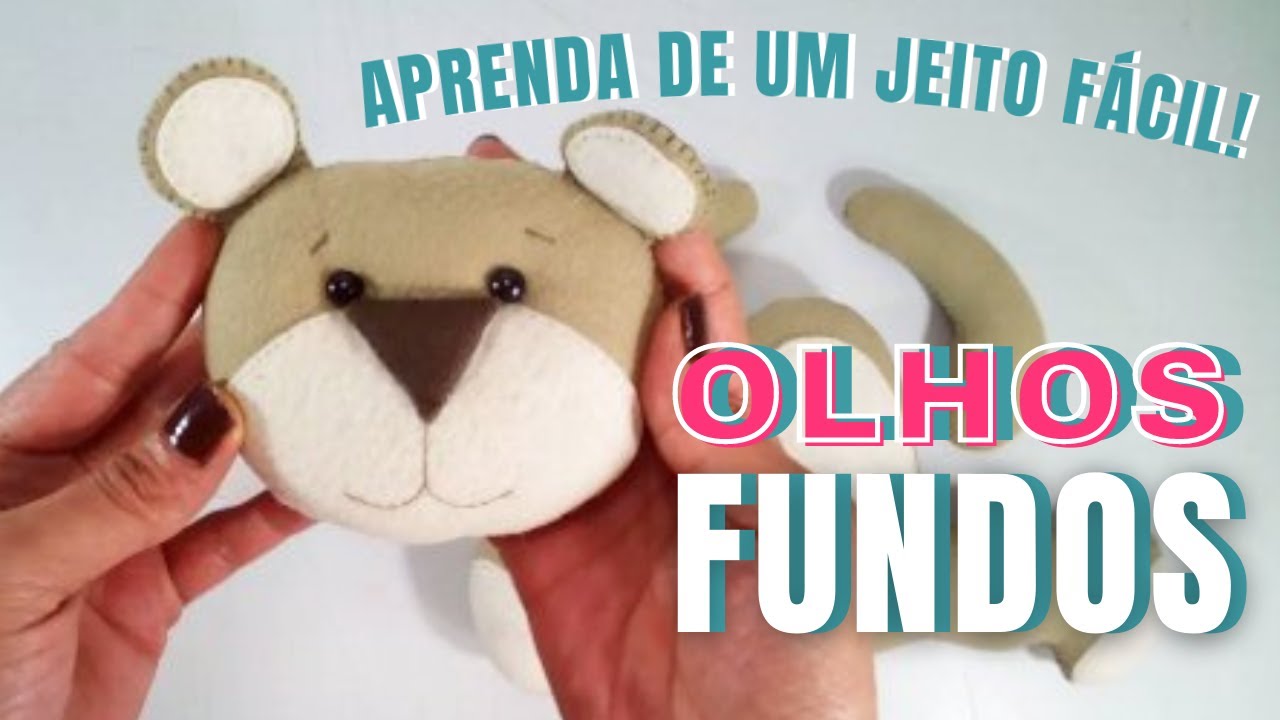 como fazer OLHOS FUNDOS em PERSONAGENS de feltro