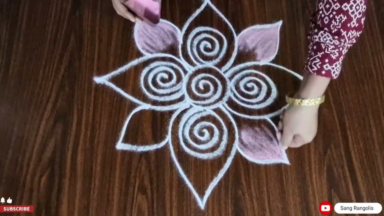 Daily easy muggulu kolam beautiful Rangoli Design easy Rangoli design ✨️ 