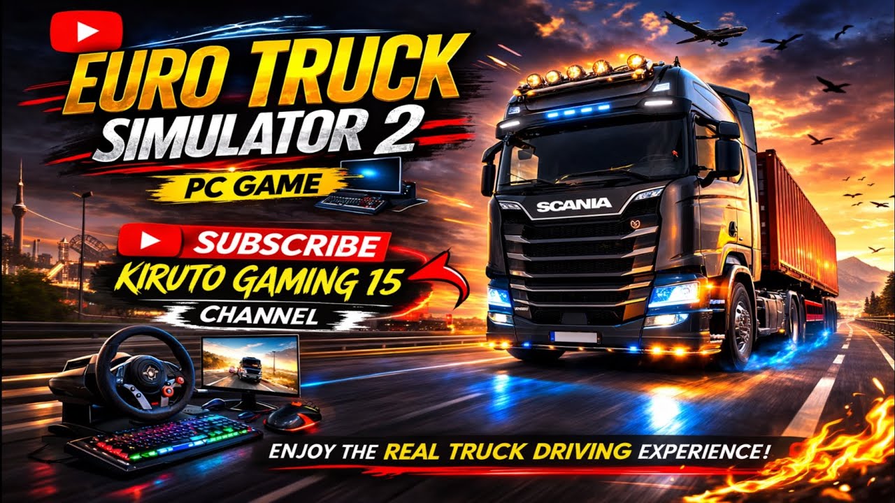 Euro Truck Simulator 2 PC Game 🔥 Heavy Truck Transport | Kiruto Gaming 15 channel ❤️ #gaming 