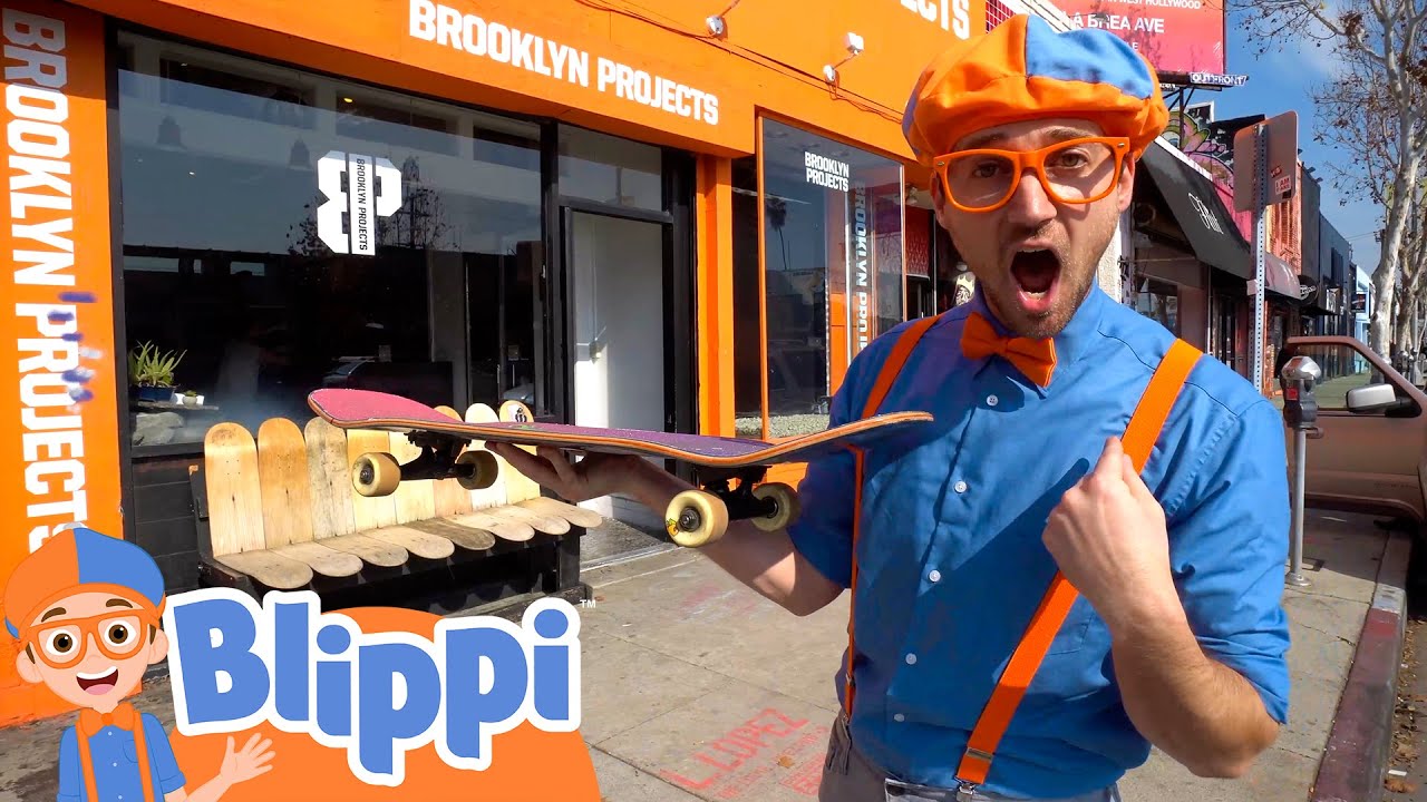 Blippi Learns To Skateboard with Shaun White! | Educational Videos for Kids