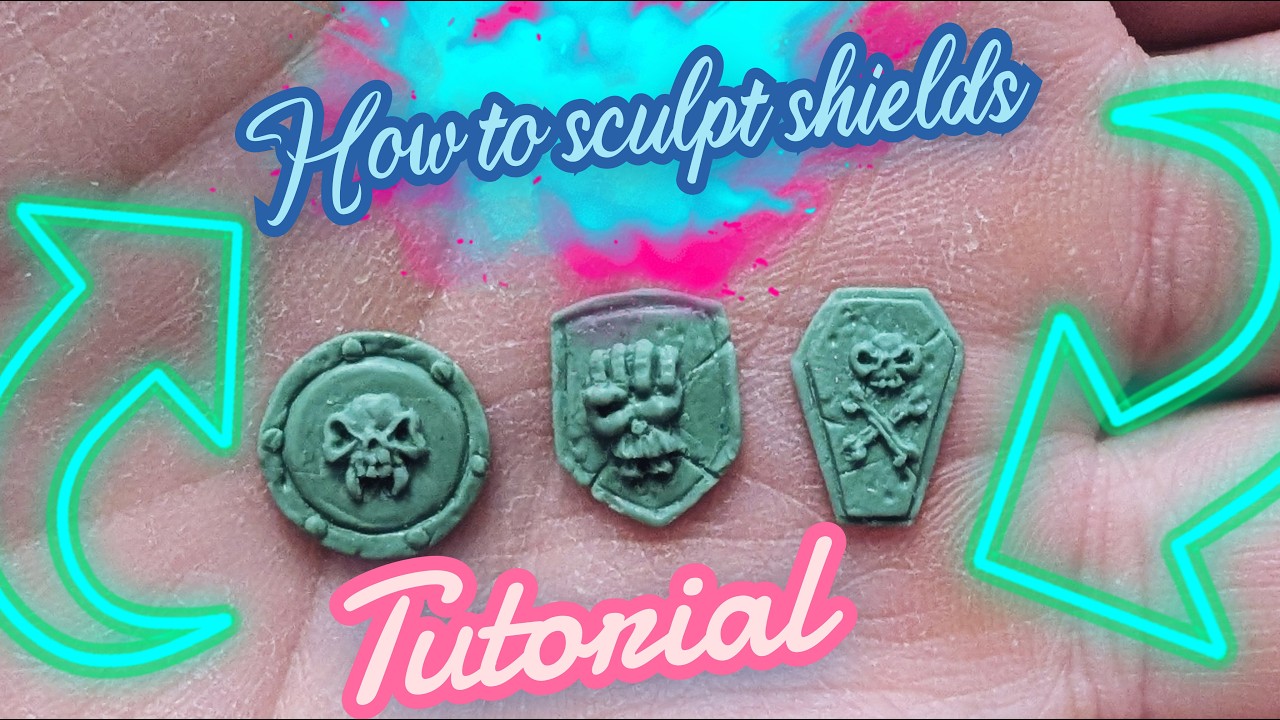 How to sculpt shields for tabletop miniatures (tutorial)