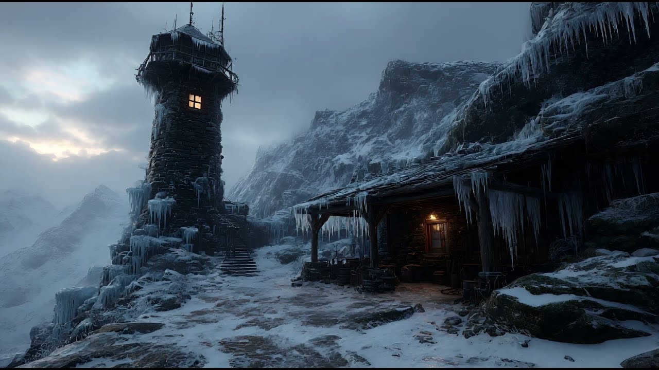 Lone Outpost in the Frozen Mountains – Medieval Celtic Music & Watchful Silence