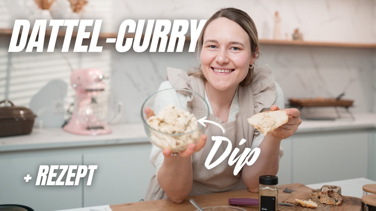 Der BESTE DATTEL-CURRY-DIP! 🥣 Süß, würzig & cremig – Perfekt zu Brot & Gemüse! 🥕