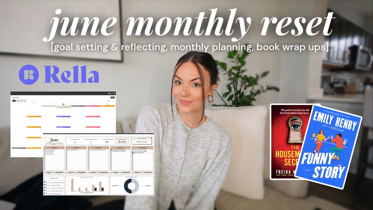 JUNE MONTHLY RESET ✍🏻 | monthly planning, goal setting, book wrap-up, PR Lounge updates & more!
