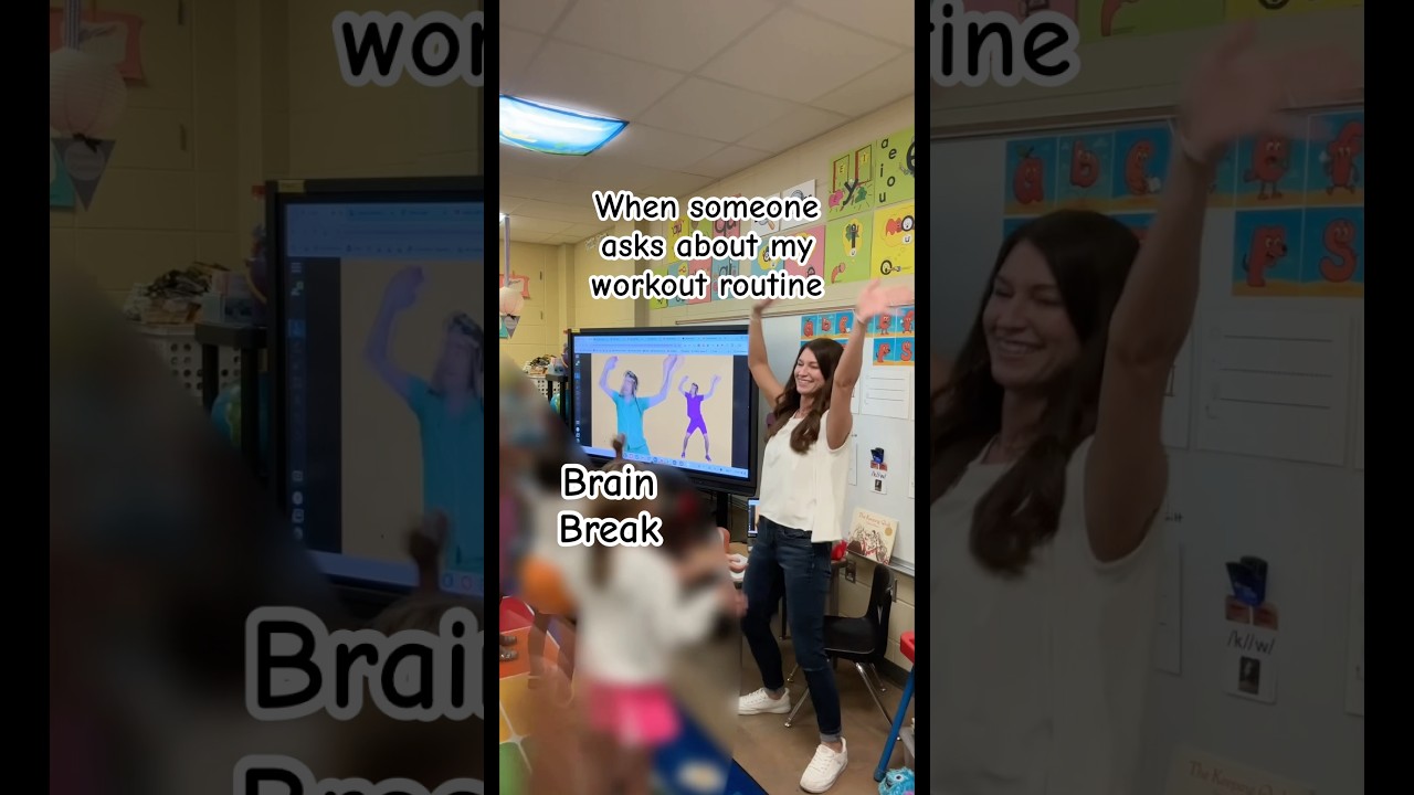 Who needs the gym? 😜💪🏼 #teacher #brainbreaksforkids #brainbreaks #brainbreaksongs ​⁠@DannyGo