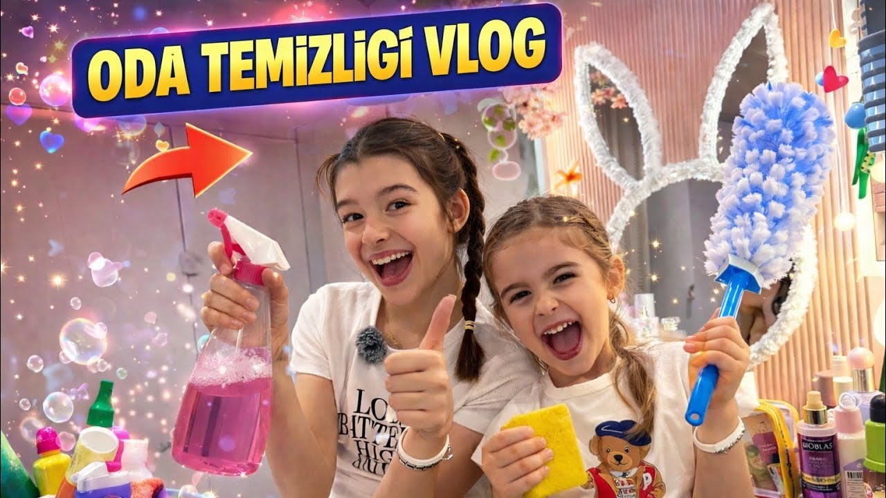 ODAMI BAŞTAN AŞAĞI DÜZENLEDİK! ODA TEMİZLİĞİ VLOG!