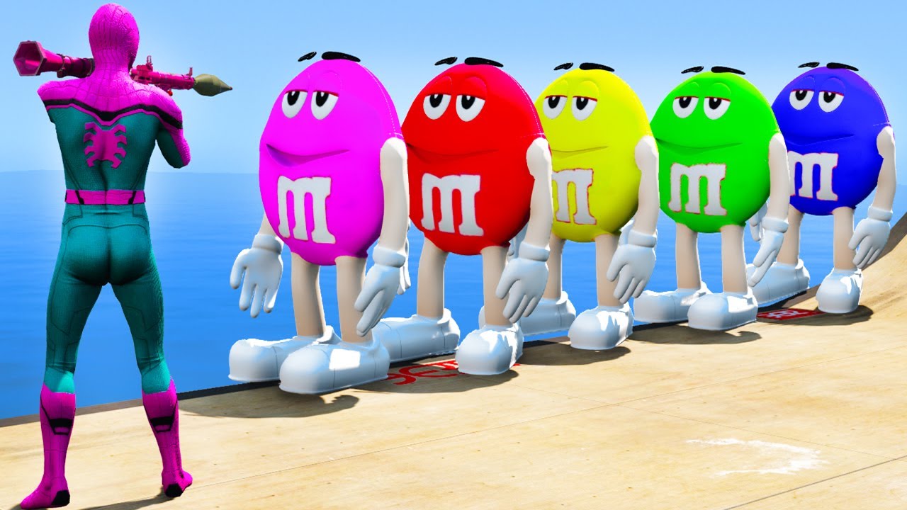 GTA 5 Water Ragdolls Purple Spiderman VS M&M’s (Euphoria/Physics | Fails Moments, Funny Moments)