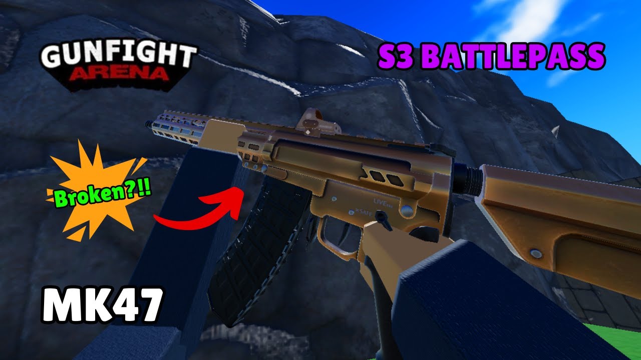 Trying *BUSTED* S3 Battlepass Rifle 'MK47' In Gunfight Arena!!! | gunfight Arena Roblox