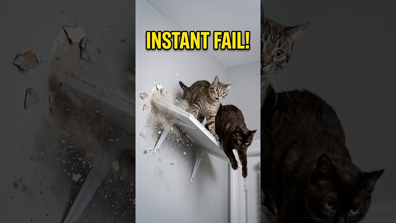 His Custom Cat Wall Collapsed Instantly! 😂 - WorldBeAmazed