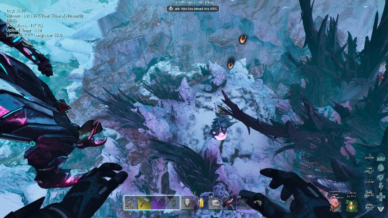 Sneaking into alpha king titan Ark asa smalltribes