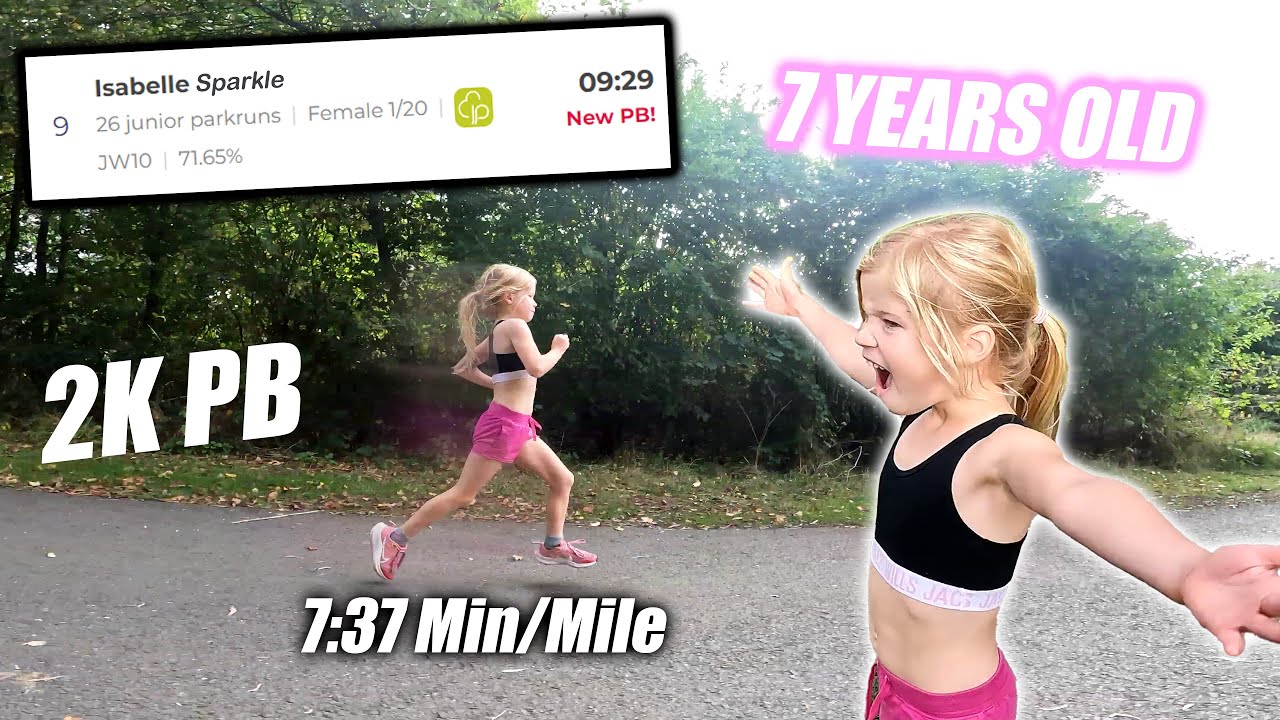 Isabelle Sparkle Smashes her Parkrun Junior PB | 7:37 min/mile pace aged 7