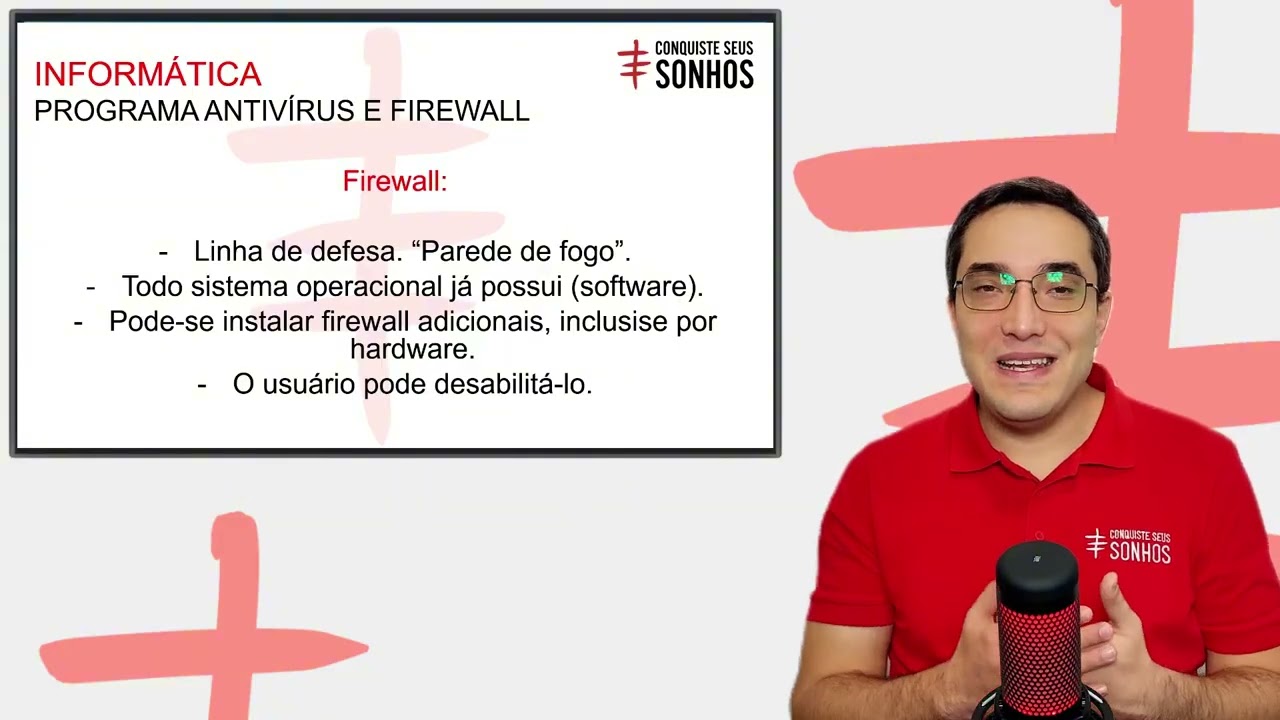 PROGRAMA ANTIVÍRUS E FIREWALL - INFORMÁTICA - CARGO ENSINO MÉDIO - CONCURSO PÚBLICO