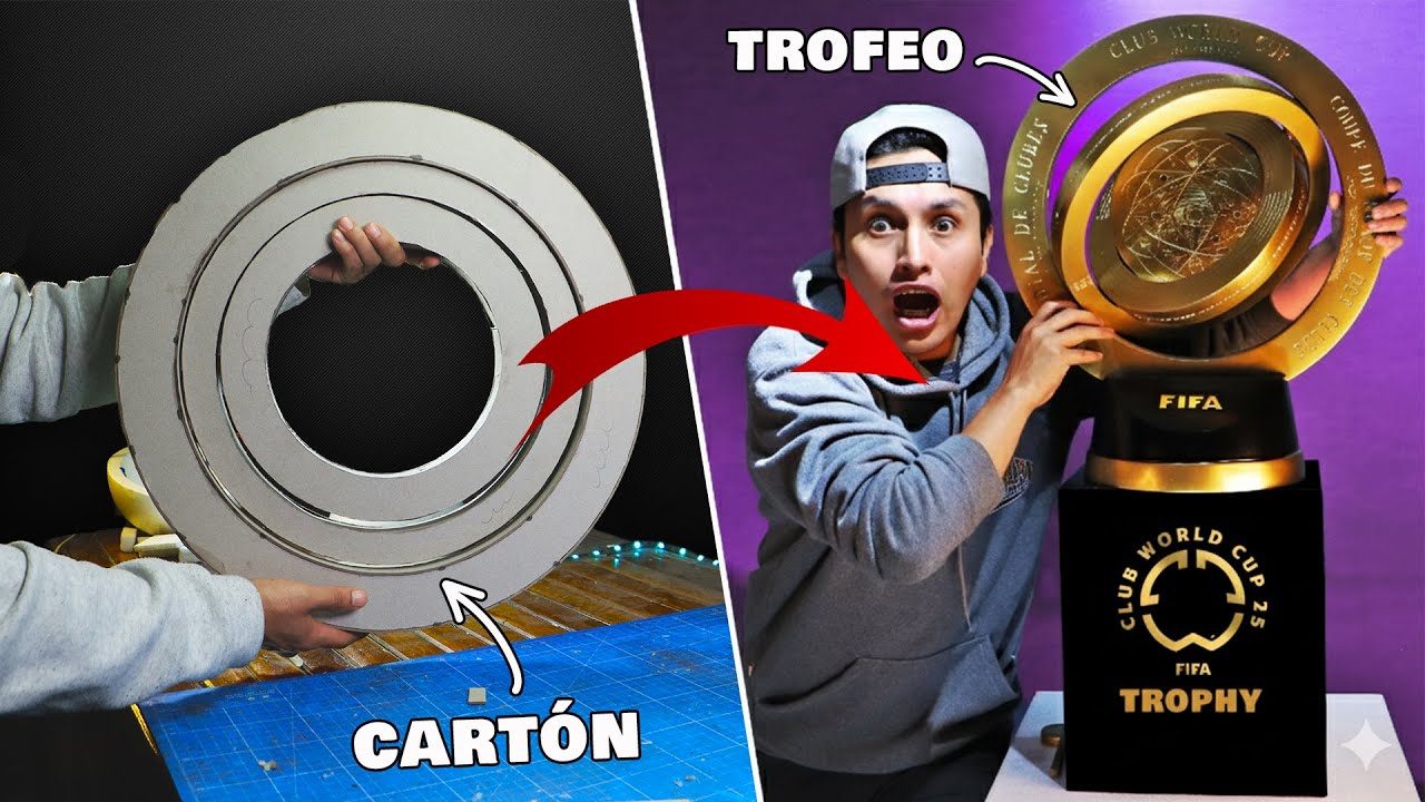 Cómo hacer TROFEO del Mundial de clubes FIFA con cartón | Club World Cup 2025 | TUTORIAL -DIY