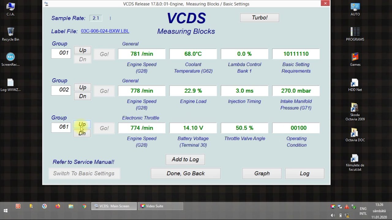 VCDS - Engine - Measuring Blocks