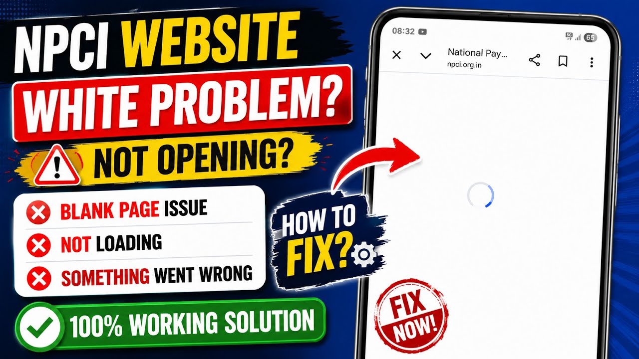 How to Fix NPCI White Screen Problem | NPCI Website Not Opening | NPCI Website Not Working Problem