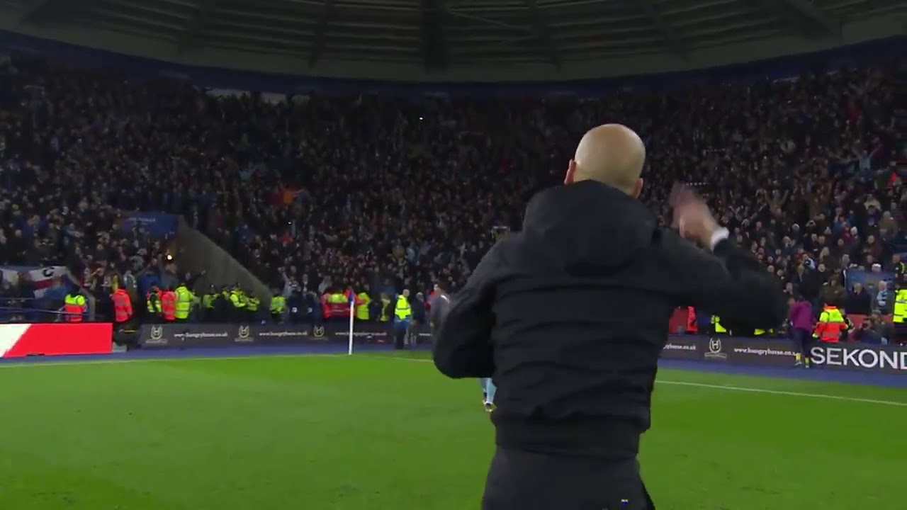 Guardiola dancing to the Man City 'Guardiola song'