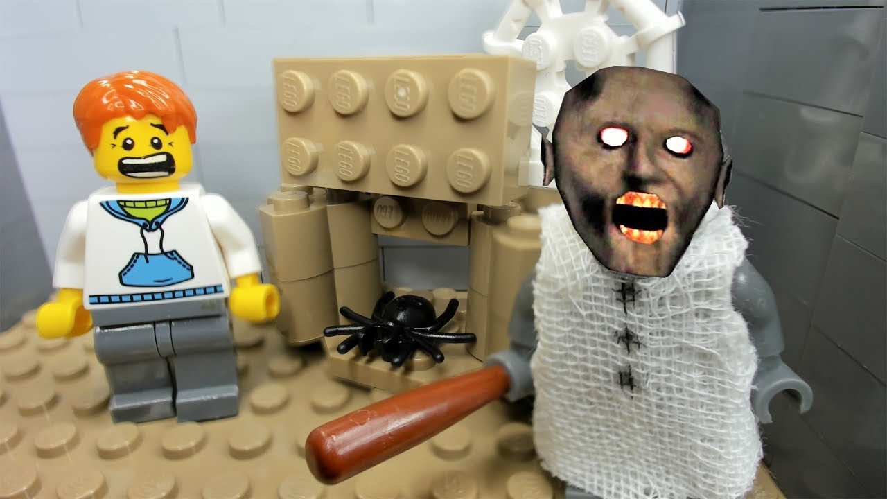 GRANNY LEGO THE HORROR GAME ANIMATION: Scary Granny and the Spider Pet