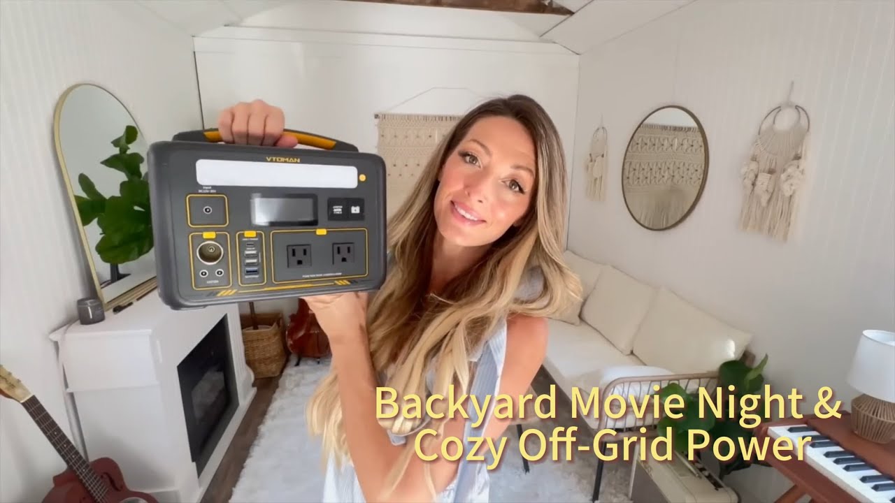Backyard Movie Night Powered by FlashSpeed 1500 | Cozy Off-Grid Living