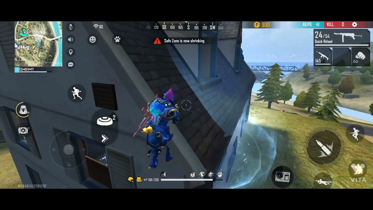 amazing 1vs4  gameplay🔥🔥 on BR-Ranked ⚡⚡