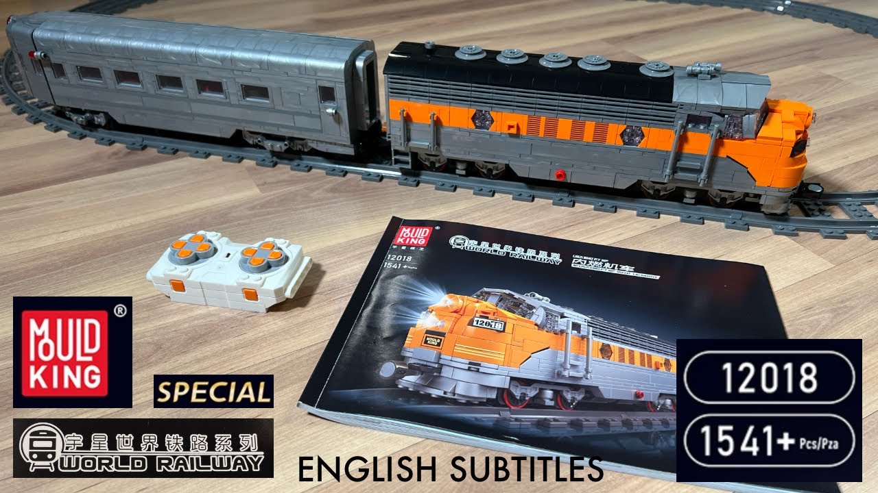Mould King 12018 USA EMD F7 WP Diesel Locomotive kurz gezeigt