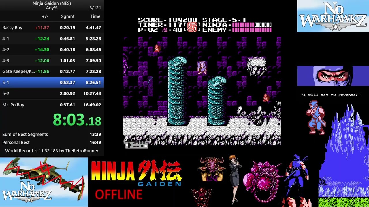 Ninja Gaiden (NES) Any% PB- 11:39
