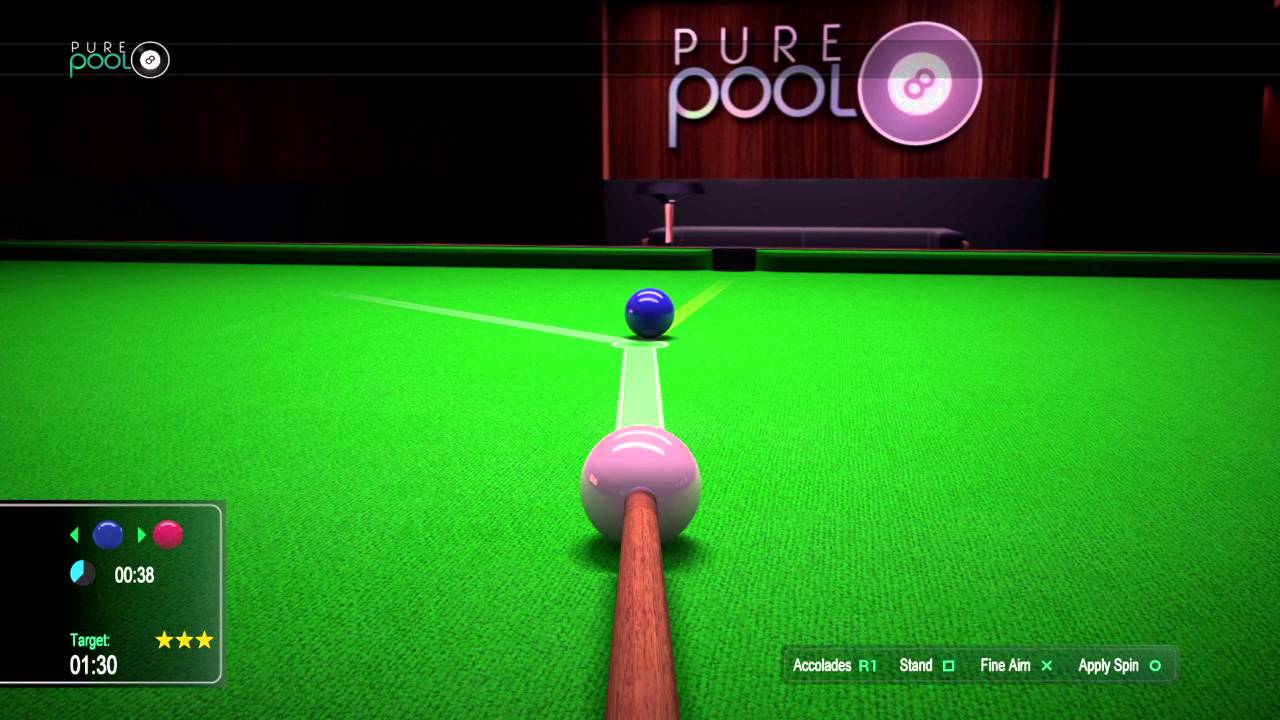 Pure Pool Snooker Colours cleared in 1.12 secs