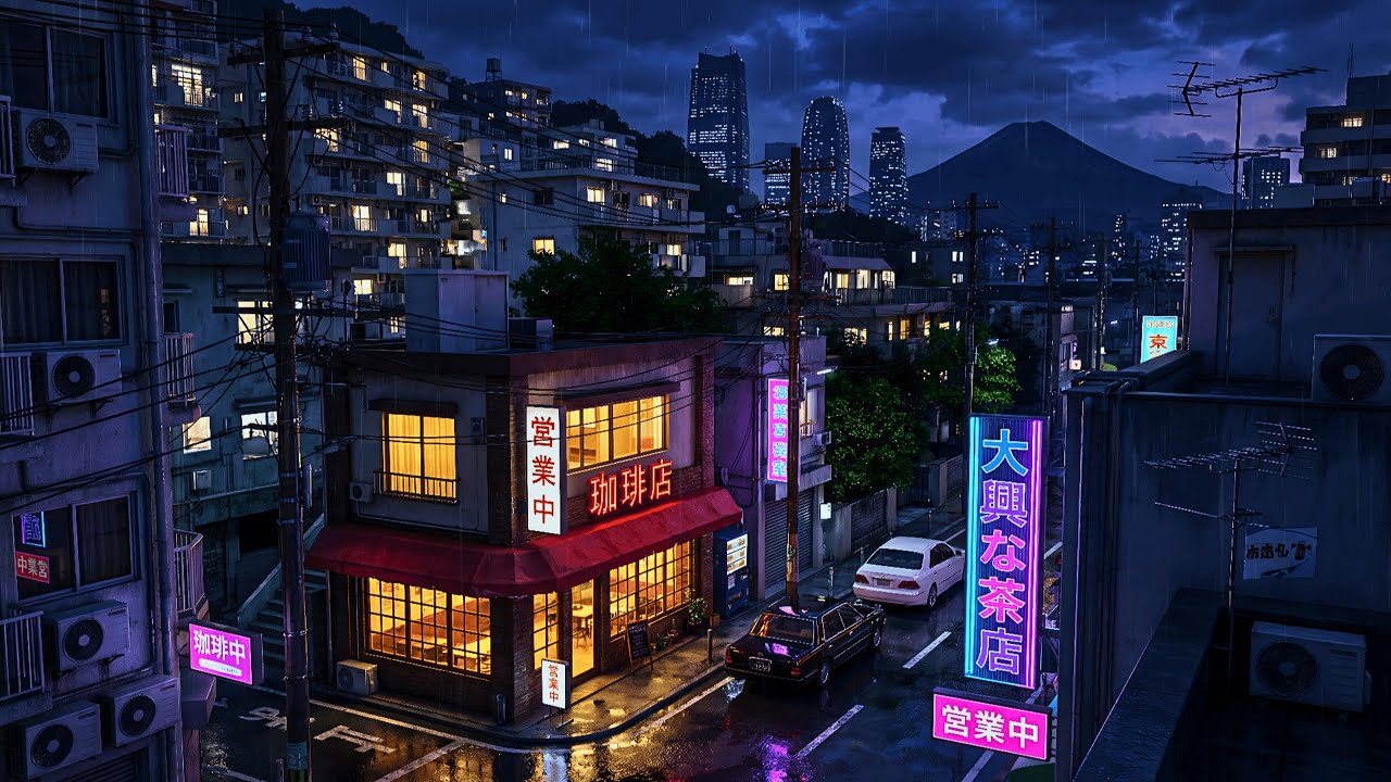 90s Tokyo Rain Vibes 🌧️ Chill Lofi for Study & Relax