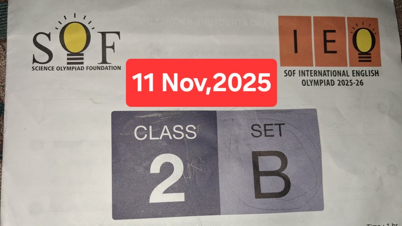 Class 2 English olympiad solved question paper| IEO class 2 |questions paper 11 Nov 2025#ieo #class2