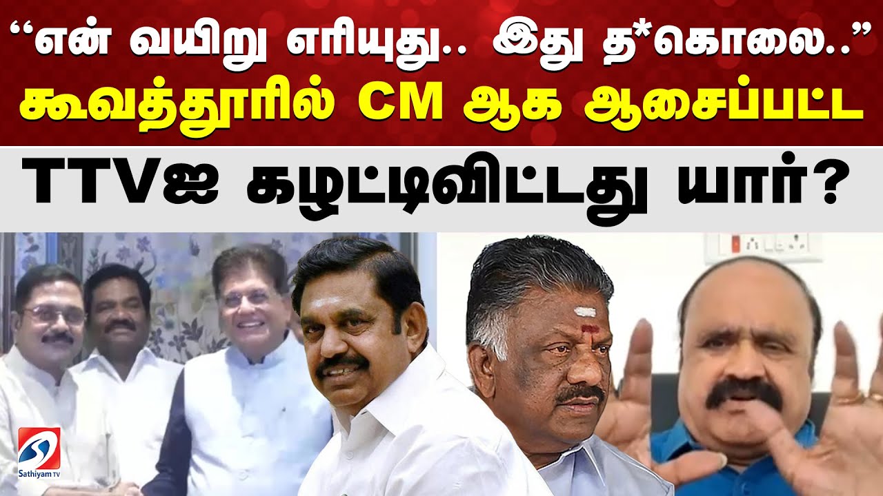 ''என் வயிறு எரியுது..இது தகொலை..'' கூவத்தூரில் CM ஆக ஆசைப்பட்ட TTVஐ கழட்டிவிட்டது யார்?