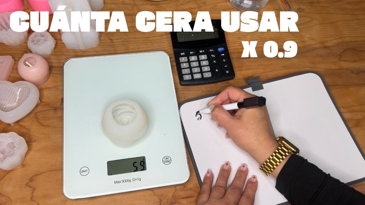 Cómo calcular cuánta cera y fragancia usar en cualquier molde (método exacto)