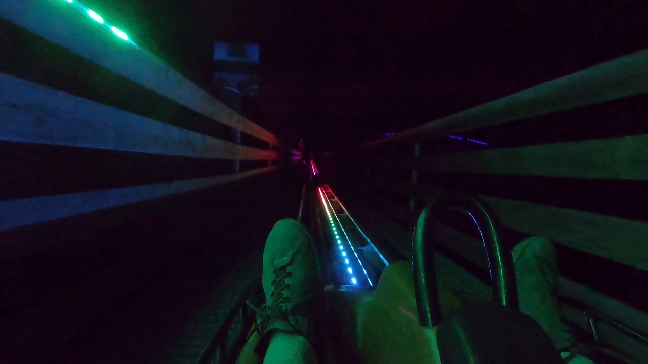 Smoky Mountain Alpine Coaster Nighttime POV!