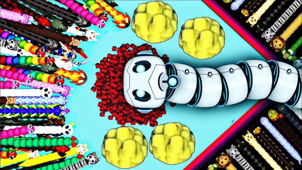 SNAKE IO 🐍 KING SNEK-BOT SNAKE VS 1000 PRO GAINT SNAKES 🐍 EPIC SNAKEIO GAMEPLAY #snakegame #games