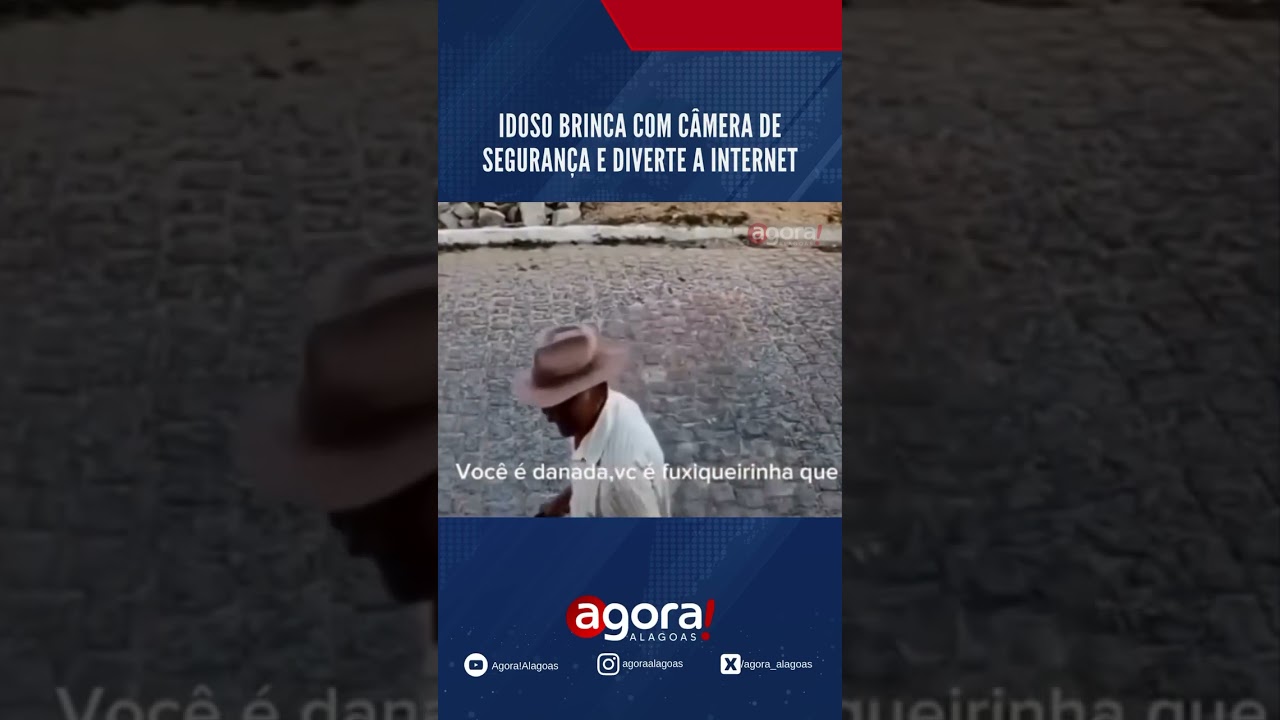 Idoso brinca com c&acirc;mera de seguran&ccedil;a e diverte a internet