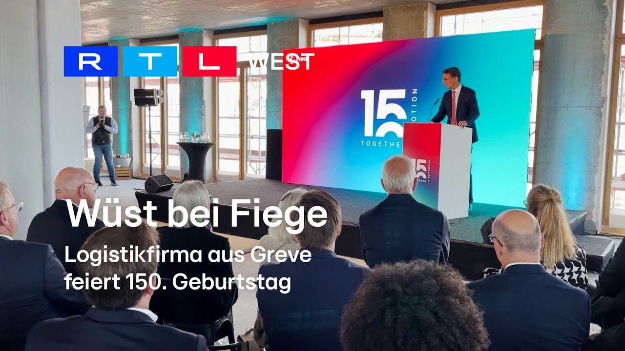 Wüst bei Fiege: Logistikfirma aus Greve feiert 150. Geburtstag | RTL WEST, 14.09.2023