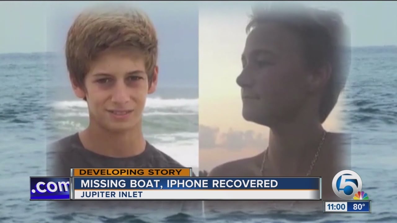 Missing Jupiter teens boat; iPhone recovered