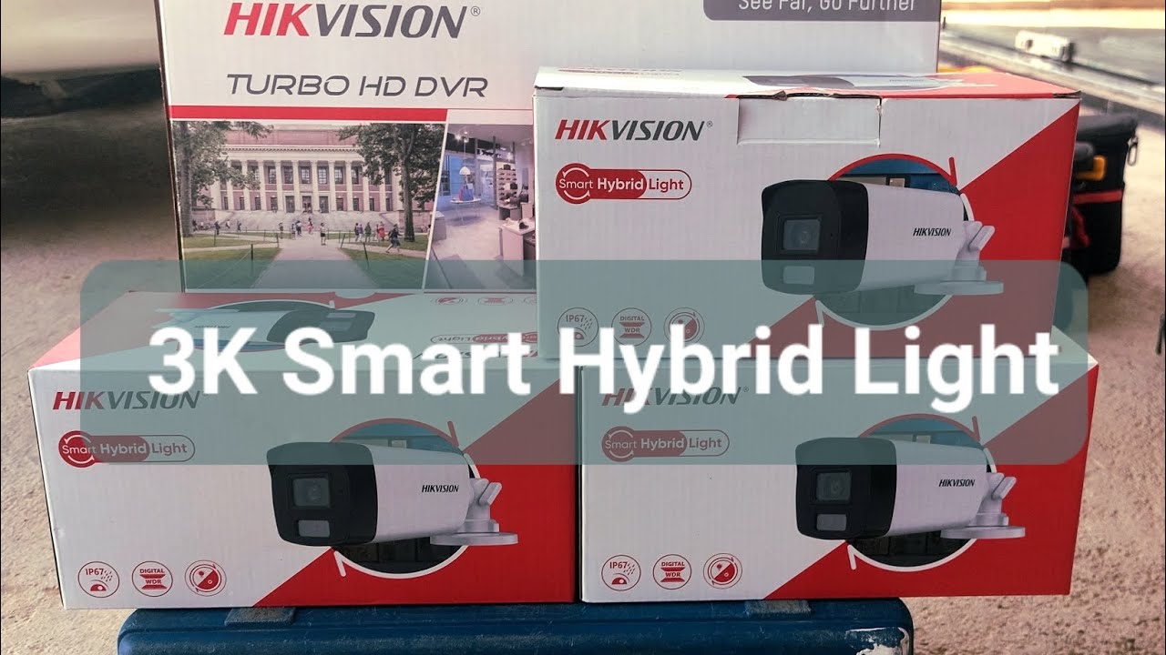 #Hikvision ,Install set4 camera 3K Smart Hybrid Light