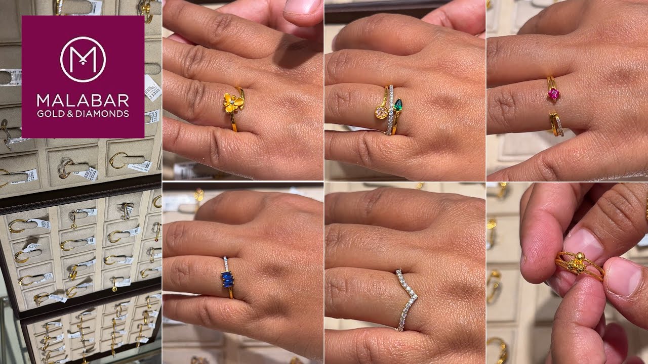 Latest lightweight gold ring for women’s 1 to 3 grams onwards with price and wt from Malabar gold