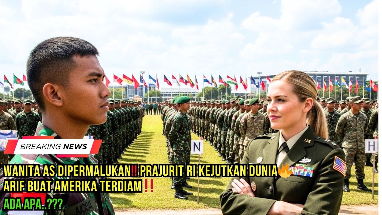 JIKA KAU MENANG, AKU AKAN JADI ISTRIMU”😱 Perwira Wanita Amerika Tantang Prajurit Indonesia